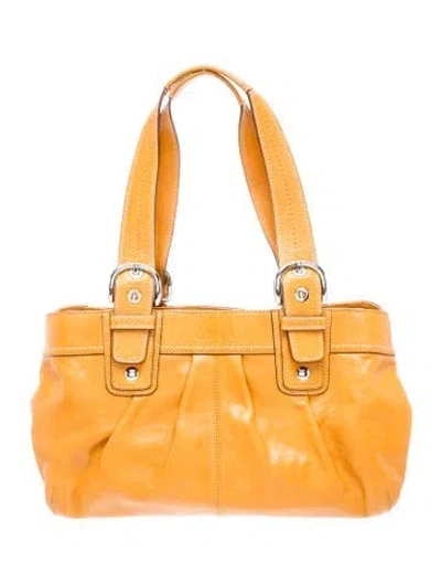 Pre-owned Coach Leather Shoulder Bag In Brown