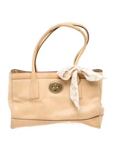 Pre-owned Coach Leather Shoulder Bag In Brown