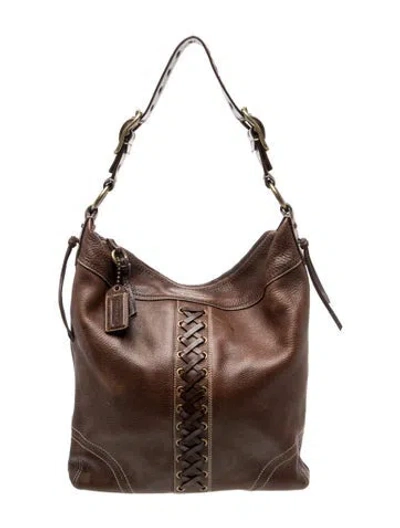 Pre-owned Coach Leather Shoulder Bag In Brown