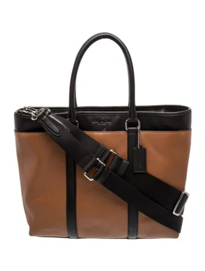 Pre-owned Coach Leather Shoulder Bag In Brown