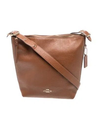 Pre-owned Coach Leather Shoulder Bag In Brown