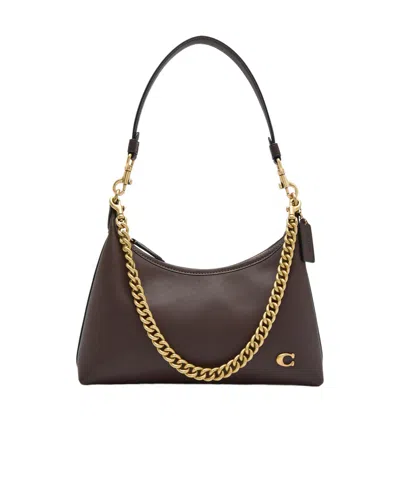 Coach Leather Shoulder Bag In Brown