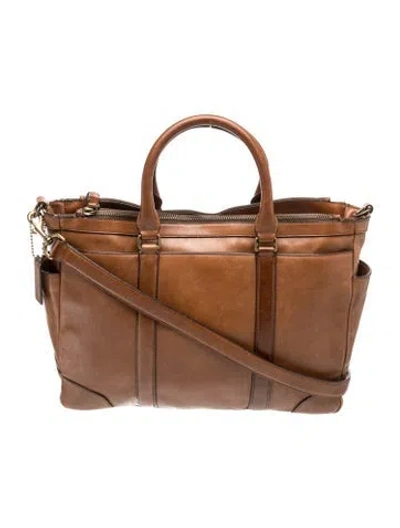 Pre-owned Coach Leather Shoulder Bag In Brown