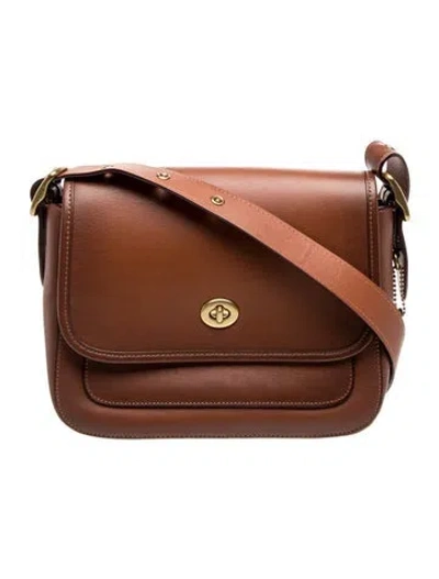 Pre-owned Coach Leather Shoulder Bag In Brown
