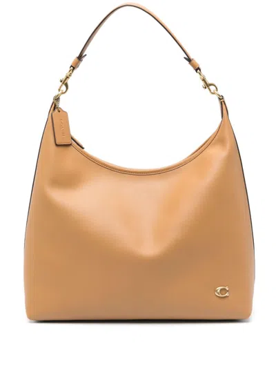 Coach Leather Shoulder Bag In Brown