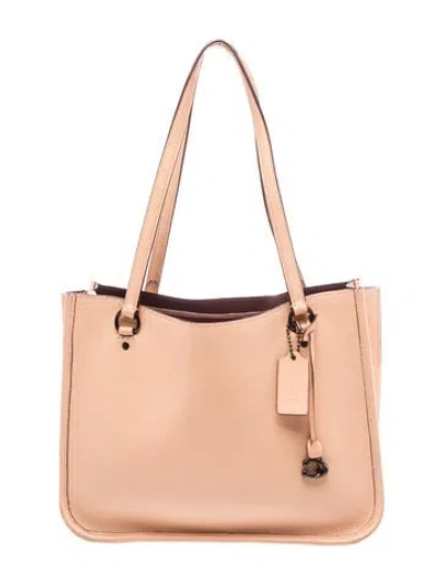 Pre-owned Coach Leather Shoulder Bag In Brown/neutrals