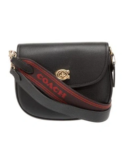 Pre-owned Coach Leather Shoulder Bag In Burgundy