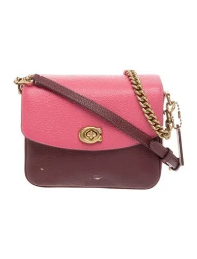 Pre-owned Coach Leather Shoulder Bag In Burgundy