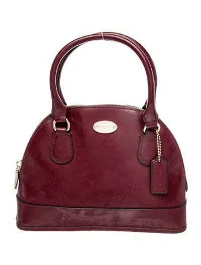 Pre-owned Coach Leather Shoulder Bag In Burgundy