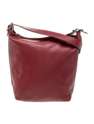 Pre-owned Coach Leather Shoulder Bag In Burgundy