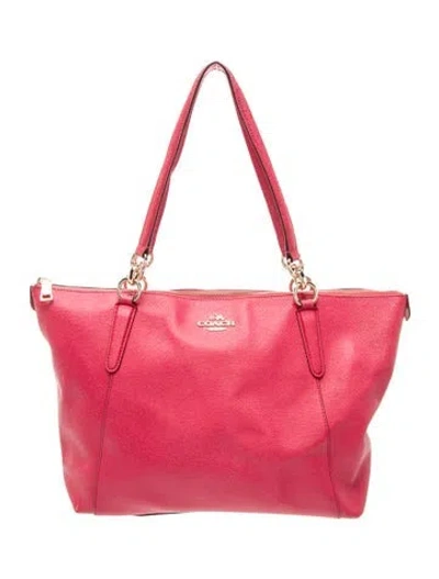 Pre-owned Coach Leather Shoulder Bag In Burgundy