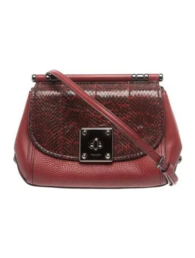 Pre-owned Coach Leather Shoulder Bag In Burgundy