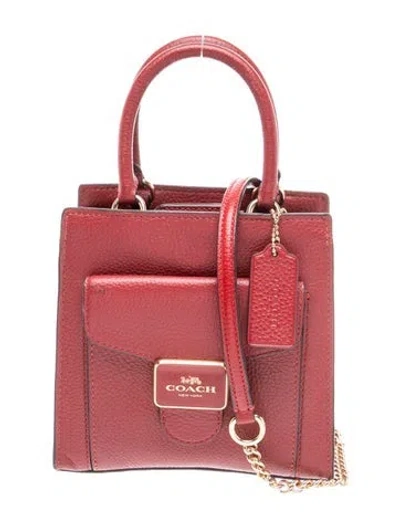 Pre-owned Coach Leather Shoulder Bag In Burgundy