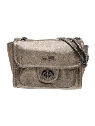 Pre-owned Coach Leather Shoulder Bag In Gold