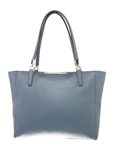 Pre-owned Coach Leather Shoulder Bag In Gray