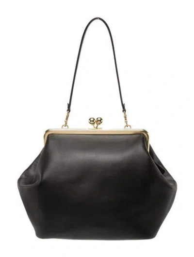 Pre-owned Coach Leather Shoulder Bag In Gray