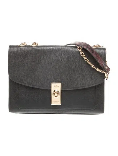 Pre-owned Coach Leather Shoulder Bag In Gray