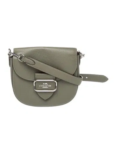 Pre-owned Coach Leather Shoulder Bag In Gray