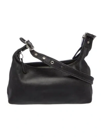 Pre-owned Coach Leather Shoulder Bag In Gray