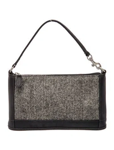 Pre-owned Coach Leather Shoulder Bag In Gray