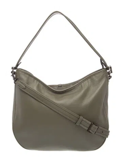 Pre-owned Coach Leather Shoulder Bag In Gray