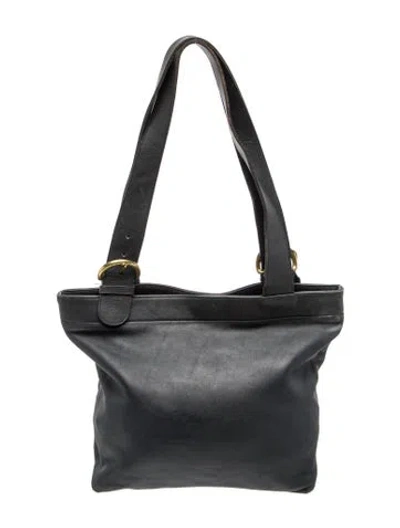 Pre-owned Coach Leather Shoulder Bag In Gray