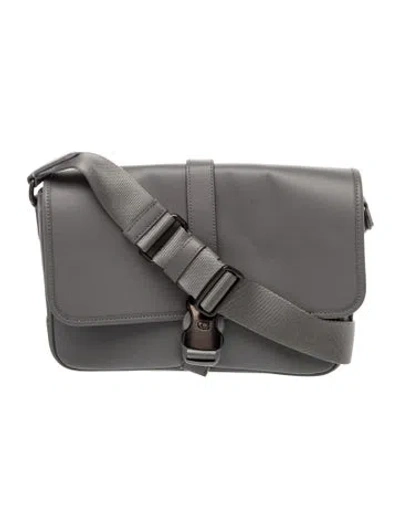 Pre-owned Coach Leather Shoulder Bag In Gray