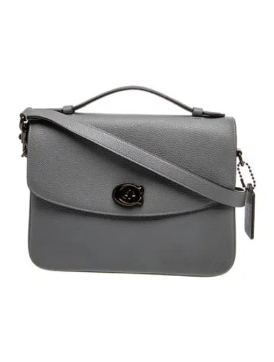Pre-owned Coach Leather Shoulder Bag In Gray