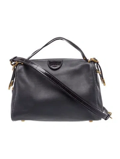 Pre-owned Coach Leather Shoulder Bag In Gray