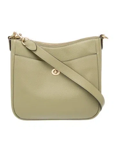 Pre-owned Coach Leather Shoulder Bag In Green