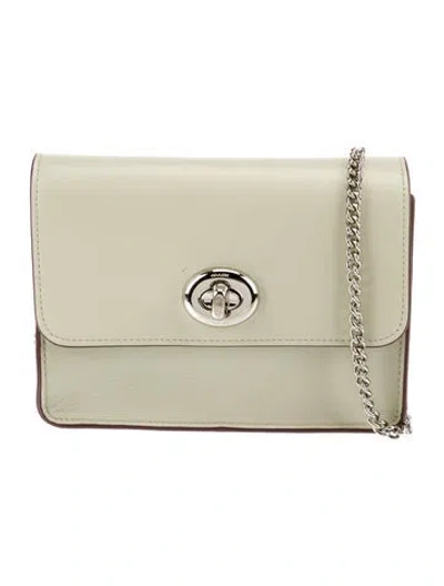 Pre-owned Coach Leather Shoulder Bag In Green