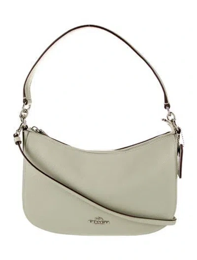 Pre-owned Coach Leather Shoulder Bag In Green