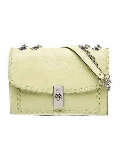 Pre-owned Coach Leather Shoulder Bag In Green