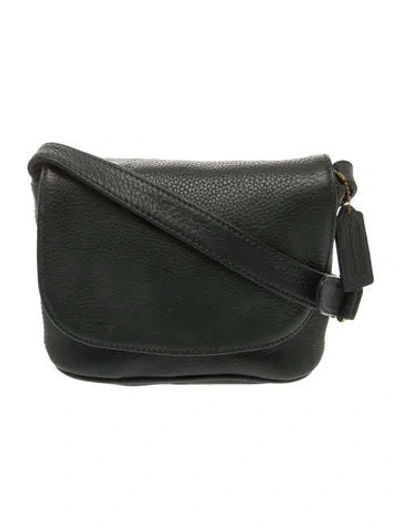 Pre-owned Coach Leather Shoulder Bag In Grey