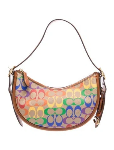 Pre-owned Coach Leather Shoulder Bag In Multi