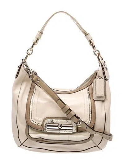 Pre-owned Coach Leather Shoulder Bag In Neutral