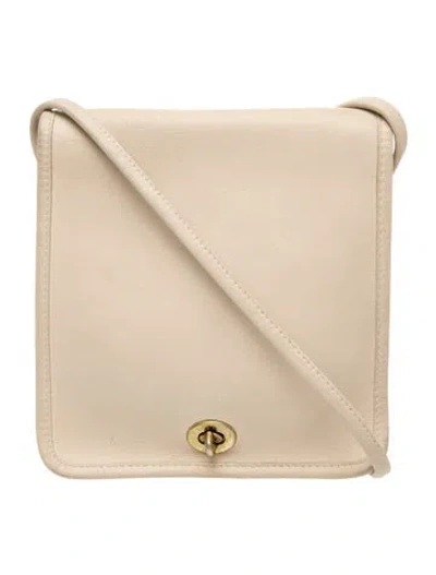 Pre-owned Coach Leather Shoulder Bag In Neutral