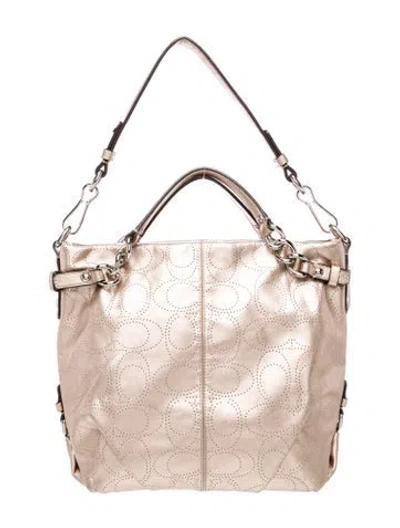Pre-owned Coach Leather Shoulder Bag In Neutral