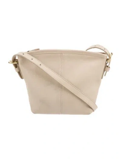 Pre-owned Coach Leather Shoulder Bag In Neutral