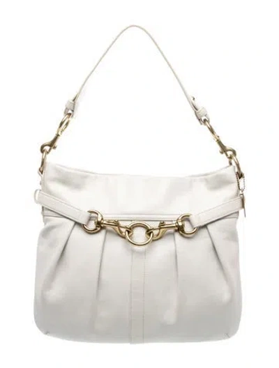 Pre-owned Coach Leather Shoulder Bag In Neutral