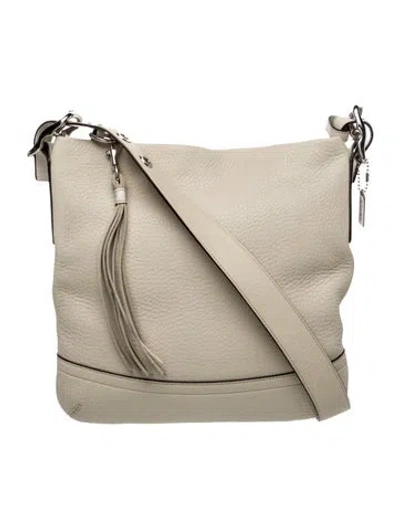 Pre-owned Coach Leather Shoulder Bag In Neutral