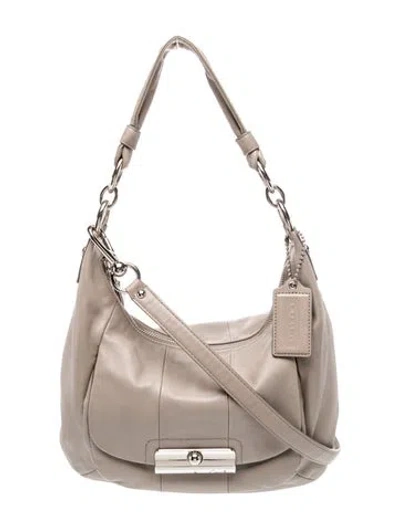 Pre-owned Coach Leather Shoulder Bag In Neutral