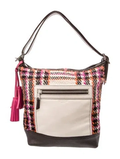 Pre-owned Coach Leather Shoulder Bag In Neutral