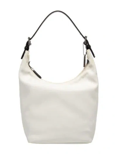 Pre-owned Coach Leather Shoulder Bag In Neutral