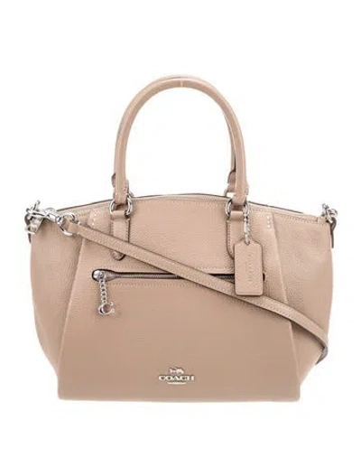 Pre-owned Coach Leather Shoulder Bag In Neutral