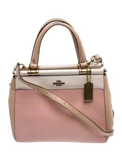 Pre-owned Coach Leather Shoulder Bag In Neutral