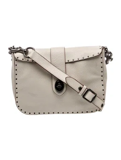 Pre-owned Coach Leather Shoulder Bag In Neutral