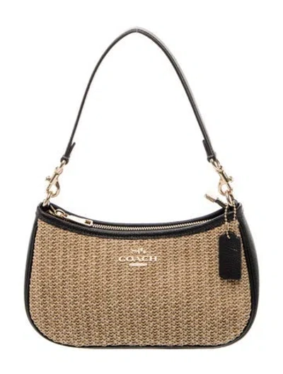 Pre-owned Coach Leather Shoulder Bag In Neutral