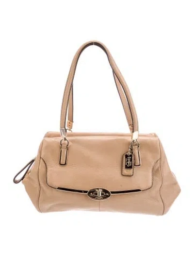 Pre-owned Coach Leather Shoulder Bag In Neutral