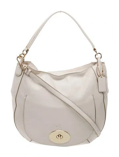 Pre-owned Coach Leather Shoulder Bag In Neutral